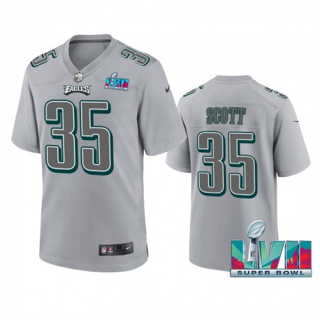 Maillot Philadelphia Eagles Boston Scott Atmosphere Gris Super Bowl LVII - Homme